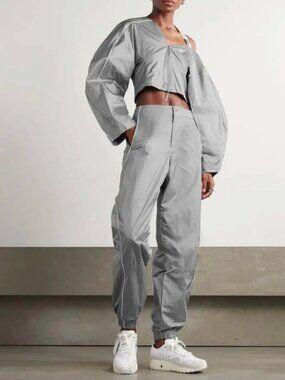 Nike x Jacquemus Cropped Track Jacket Silver Particle Grey Large NWT